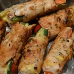 Grilled Chicken Rolls with Vegetables