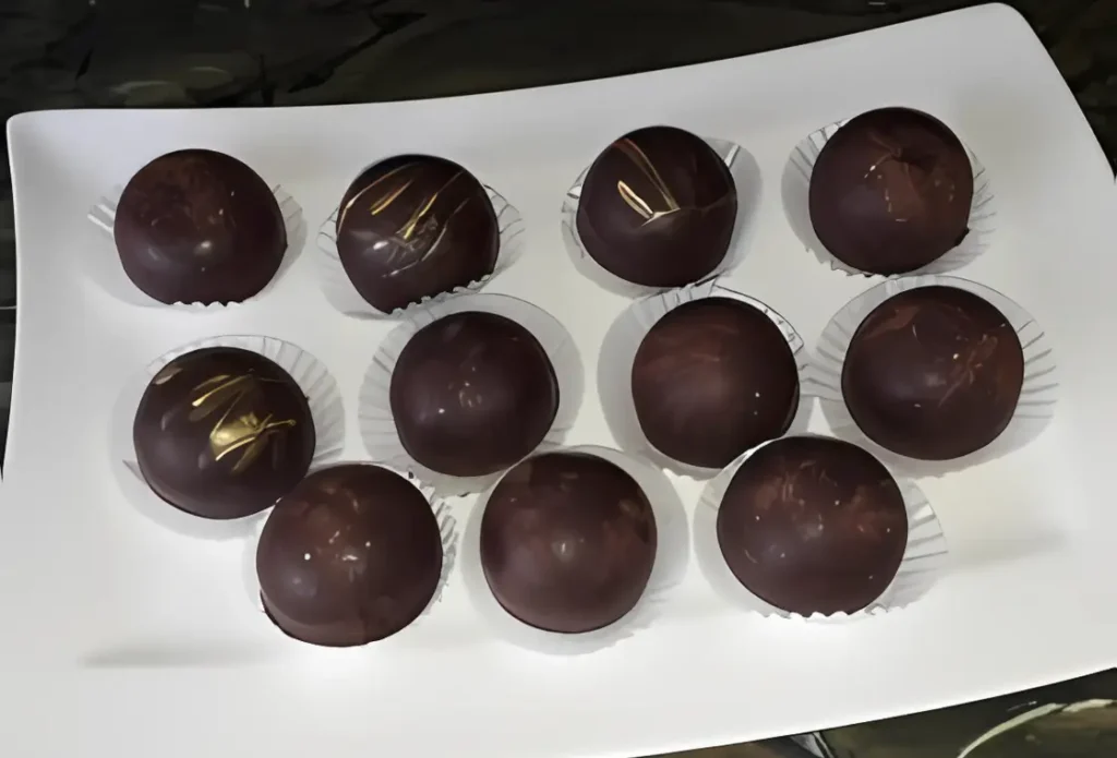 Chocolate Candies with Caramelized Condensed Milk and Walnut Filling