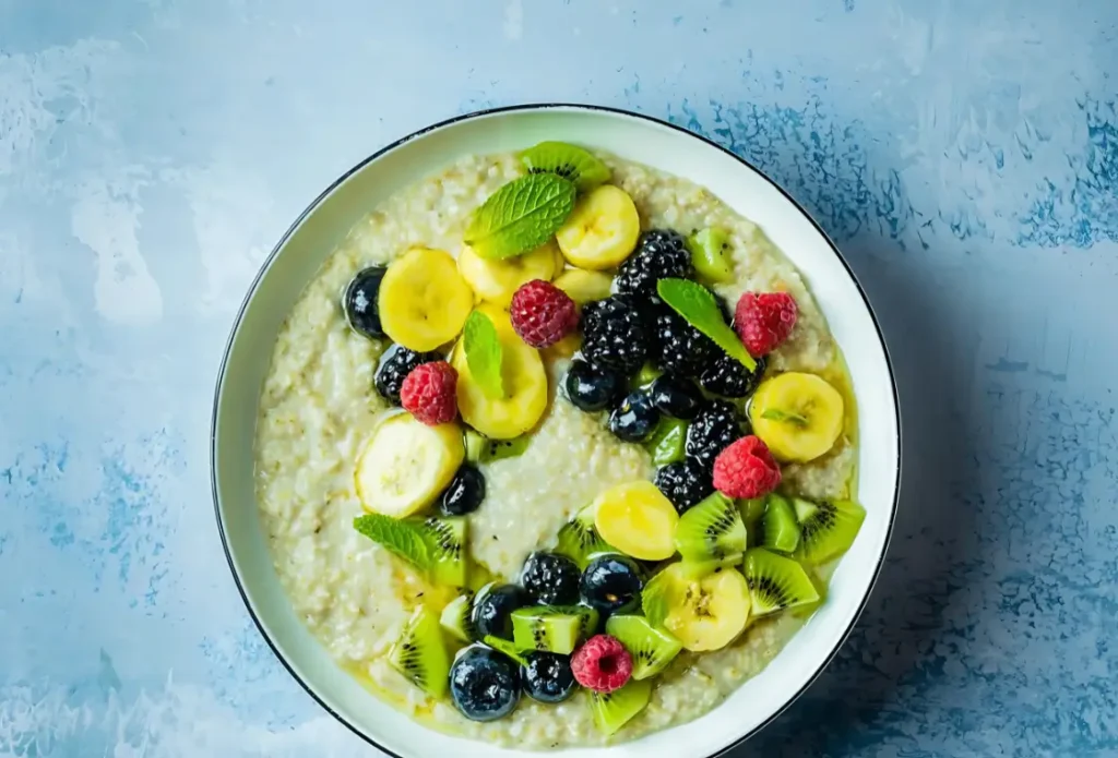 Nutritious Oatmeal with Fresh Fruit
